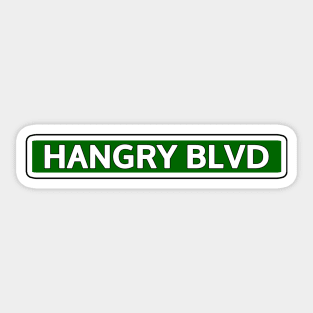 Hangry Blvd Street Sign Sticker